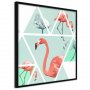 Geometric Flamingos - Square [Poster]