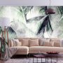 Fototapetti - Eclectic jungle - plant motif with exotic leaves with texture