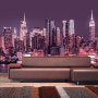 Fototapetti - Purple night over Manhattan - cityscape of New York architecture