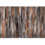 Fototapetti - Wooden Curtain (Grey and Brown)