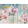 Fototapetti - Pink Flowers on Wood