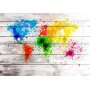 Fototapetti - World Map: Colourful Blot