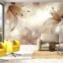 Fototapetti - Floral motif - a composition of lilies on a background with a light glow effect