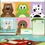 Fototapetti - Cheerful Animals - Various colorful animals: cat, pig for children