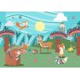 Fototapetti - Adventures in the forest - forest animals in an Indian theme for children