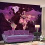 Fototapetti - Purple World Map