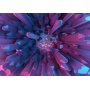 Fototapetti - Crystal - geometric fantasy with 3D elements in purple tones