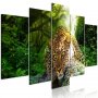 Taulu - Leopard Lying (5 Parts) Wide Green