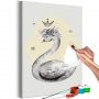 DIY kangas maalaus - Swan in the Crown