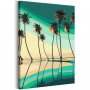 DIY kangas maalaus - Turquoise Palm Trees