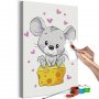 DIY kangas maalaus - Mouse in Love
