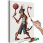 DIY kangas maalaus - Monkey Basketball Player