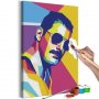 DIY kangas maalaus - Colourful Freddie