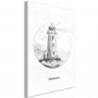 Taulu - Black and White Lighthouse (1 Part) Vertical