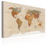 Taulu - World Map: Beige Chic