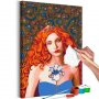 DIY kangas maalaus - Woman With an Iris