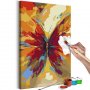 DIY kangas maalaus - Multicolored Butterfly