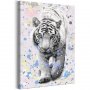 DIY kangas maalaus - White Tiger