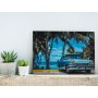 DIY kangas maalaus - Car under Palm Trees