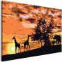 DIY kangas maalaus - Savannah (Giraffes & Elephants)