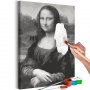 DIY kangas maalaus - Black and White Mona Lisa