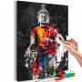 DIY kangas maalaus - Buddha in Colours