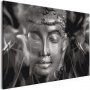 DIY kangas maalaus - Buddha in Black and White