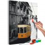DIY kangas maalaus - Tram in Lisbon