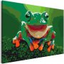 DIY kangas maalaus - Laughing Frog