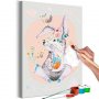 DIY kangas maalaus - Colourful Rabbit