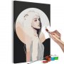 DIY kangas maalaus - Lady Moon