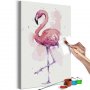 DIY kangas maalaus - Friendly Flamingo