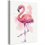 DIY kangas maalaus - Friendly Flamingo