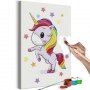 DIY kangas maalaus - Rainbow Unicorn