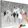 DIY kangas maalaus - Stork Family