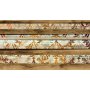 Fototapetti - Wooden elegance - background with wood motif and white and gold ornaments