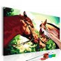 DIY kangas maalaus - Two Horses