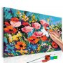 DIY kangas maalaus - Colourful Meadow Flowers