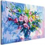 DIY kangas maalaus - Colorful Bouquet