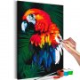 DIY kangas maalaus - Parrot