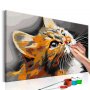 DIY kangas maalaus - Red Cat