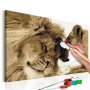 DIY kangas maalaus - Lions In Love