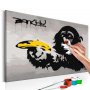 DIY kangas maalaus - Monkey (Banksy Street Art Graffiti)