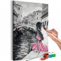 DIY kangas maalaus - Venice (A Girl In A Pink Dress)