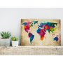 DIY kangas maalaus - World Map (Colourful)