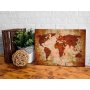 DIY kangas maalaus - World Map (Earth Colours)