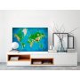 DIY kangas maalaus - World Map (Blue & Green)