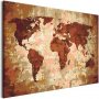 DIY kangas maalaus - World Map (Earth Colours)