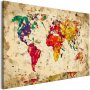 DIY kangas maalaus - World Map (Colour Splashes)