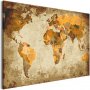 DIY kangas maalaus - Brown World Map